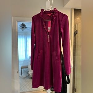 Lilly Pulitzer purple velvet dress NWT size XS